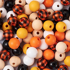120Pcs 6 Style Natural Wood Beads&nbsp;WOOD-YS0001-02