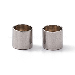 変色しにくい201ステンレススチールコードエンド  エンドキャップ  コラム  ステンレス鋼色  8.5x9mm  内径：8mm&nbsp;STAS-G288-01F-P