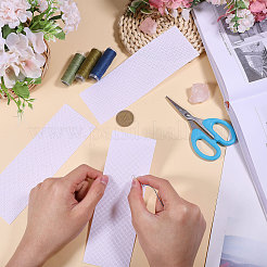 クロスステッチ制作用の綿アイーダ布ブックマーク30個  長方形  ホワイト  220x51x0.6mm&nbsp;AJEW-GL0002-99B