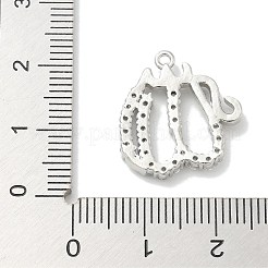 Rack Plating Brass Micro Pave Cubic Zirconia Pendants&nbsp;KK-L224-053P