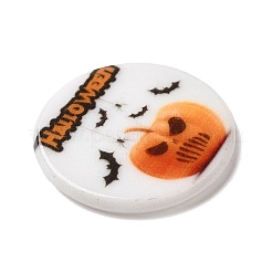 ハロウィンシリーズ アクリル カボション  オレンジ  カボチャ  25x3mm&nbsp;OACR-M012-22