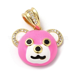 Rack Plating Brass Clear Cubic Zirconia Pendants&nbsp;KK-Q771-07G