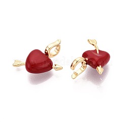 Brass Enamel Pendants&nbsp;KK-T072-20G