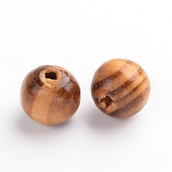 天然木のビーズ  染め  無鉛の  ラウンド  バリーウッド  直径8mm  穴：2.5mm  約1000 G / 6000のPC&nbsp;TB616Y