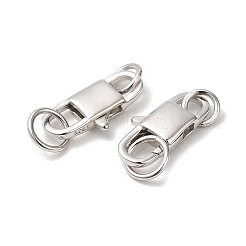 Anti-Tarnish Rhodium Plated 925 Sterling Silver Lobster Claw Clasps&nbsp;STER-D006-16P