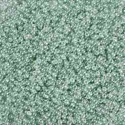 MIYUKIラウンドロカイユビーズ  日本製シードビーズ  （rr370)シーフォーム光沢  8/0  3mm  穴：1mm  約2111~2277個/50g&nbsp;SEED-X0055-RR0370