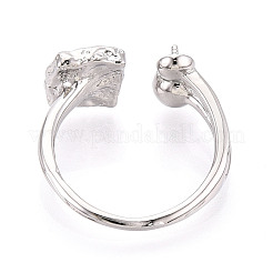 Square Brass Cup Peg Ring Settings&nbsp;KK-N274-20P