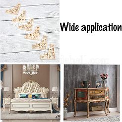 Natural Solid Wood Carved Onlay Applique Craft&nbsp;WOOD-FH0001-30