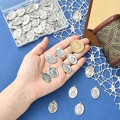 60Pcs 6 Styles Religion Tibetan Style Alloy Pendants&nbsp;FIND-CJ0005-79