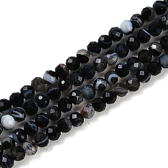 Natural Banded Agate Beads Strands&nbsp;G-P553-G10-02