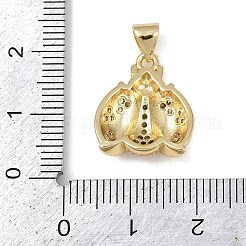Brass Micro Pave Cubic Zirconia Pendants&nbsp;KK-A260-07C-G