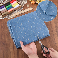Bowknot Pattern Polycotton Fabrics&nbsp;DIY-WH0128-92