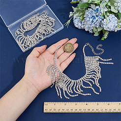 2Pcs Bohemian Brass Full Crystal Rhinestone Tassel Anklets for Women&nbsp;AJEW-PH0007-81S