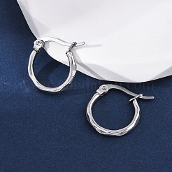 304ステンレススチールフープピアス  低刺激性のイヤリング  ミックスカラー  16x15.5x2mm  ピン：0.6x1mm&nbsp;EJEW-D195-M