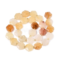 Natural Golden Silk Jade Beads Strands&nbsp;G-N368-01A-16