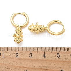 Brass Cubic Zirconia Hoop Earrings&nbsp;EJEW-Q015-01G