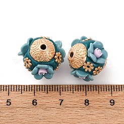 Handmade Resin Indonesia Round Beads&nbsp;IPDL-P005-11KCG-01