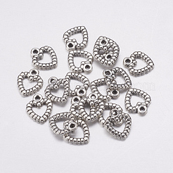 Heart Tibetan Style Alloy Charms&nbsp;AC0324