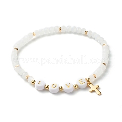 Glass Beads Stretch Bracelets Sets&nbsp;BJEW-JB06575-02