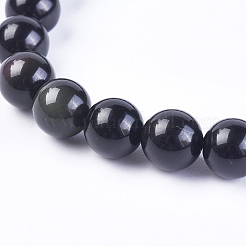 Natural Rainbow Obsidian Stretch Bracelets&nbsp;BJEW-F315-6mm