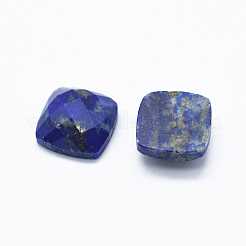 天然石ラピスラズリカボション  多面カット  正方形  8x8x3.5~4mm&nbsp;G-O182-29C