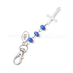 Tibetan Style Alloy Cross Pendant Decoration&nbsp;HJEW-JM02685