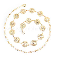 Alloy with Iron Hollow Flat Round Link Chain Waist Belly Chains for Women&nbsp;FS-WG0D649-01