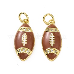 Rack Plating Brass Micro Pave Cubic Zirconia Pendants&nbsp;X-KK-C008-28G