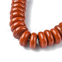 天然石レッドジャスパービーズ連売り  ヒシビーズ  ディスク  16x6mm  穴：1.4mm  約30個/連  7.09~7.48インチ（18~19cm）&nbsp;G-F743-01B