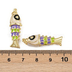 Brass Enamel Pendants&nbsp;KK-L241-23G-04