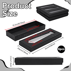 Paper Cardboard Tie Storage Boxes with Visible Window&nbsp;LS-CON-WH0107-63