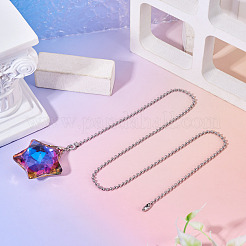 Star Glass Charms Ceiling Fan Pull Chain Extenders&nbsp;HJEW-TADJ0003