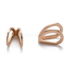 304ステンレススチールペンダントベイル  ティアドロップ  ローズゴールド  5.5x4x3mm  穴：2.5x3mm&nbsp;STAS-F267-06RG