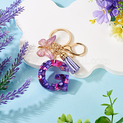 Resin Butterfly Pendant Keychains&nbsp;KEYC-TAC0034-03G