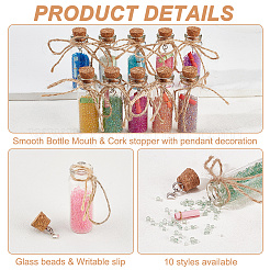 Cork Glass Wishing Bottle for Pendant Decoration&nbsp;AJEW-AB00090