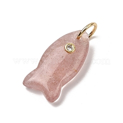 Natural Strawberry Quartz Pendants&nbsp;X-G-A297-01G-08