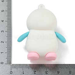 バッグ PVC ペンダント  動物  キーホルダー  ペンギン  47.5x40.5x23mm  穴：2.5mm&nbsp;FIND-R001-03C
