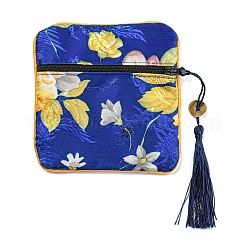 Chinese Style Floral Cloth Jewelry Storage Zipper Pouches&nbsp;AJEW-D063-01H