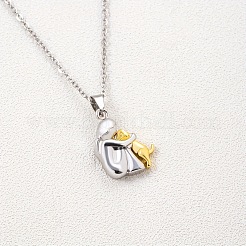 Girl & Dog Zinc Alloy Pendant Necklaces for Women&nbsp;FS-WGDD4A4-03