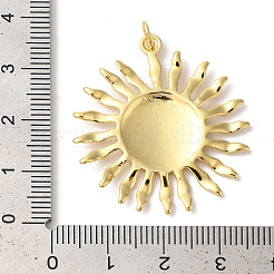Rack Plating Sun Brass Pendants&nbsp;KK-Z056-05G