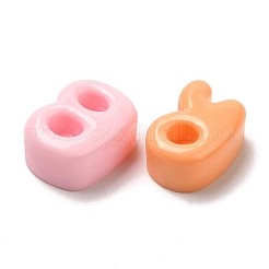 オペーク樹脂カボション  文字L  ミックスカラー  12~14x9~12.5x6~6.5mm&nbsp;X1-RESI-K027-02