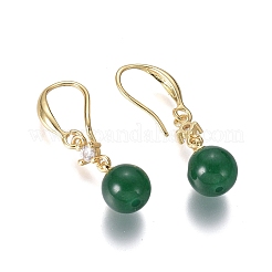 Natural White Jade Dangle Earrings&nbsp;EJEW-G263-05G