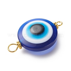 Transparent Evil Eye Resin Connector Charms&nbsp;PALLOY-JF01848-01
