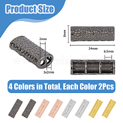 8Pcs 4 Colors Alloy Watch Band Adapter Connectors&nbsp;FIND-DC0004-30