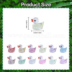120Pcs 12 Colors Mini Resin Sequins Duck Home Display Decorations&nbsp;RESI-SZ0003-32