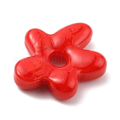 ガラスビーズ  ヒトデ  レッド  18.5x17x4.5mm  穴：3.8mm&nbsp;GGLA-TAC0007-01B