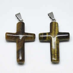 Natural Tiger Eye Pendants&nbsp;G-T122-18K