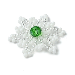 Christmas Seed Beads Beaded Charms&nbsp;PALLOY-MZ00297