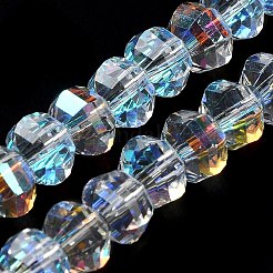 Transparent Electroplate Glass Beads Strands&nbsp;GLAA-Q099-C01-13-1