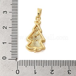 Brass Micro Pave Cubic Zirconia Pendants&nbsp;KK-K385-127G